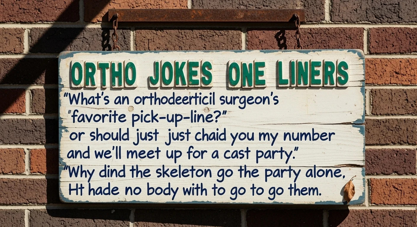 ortho jokes one liners